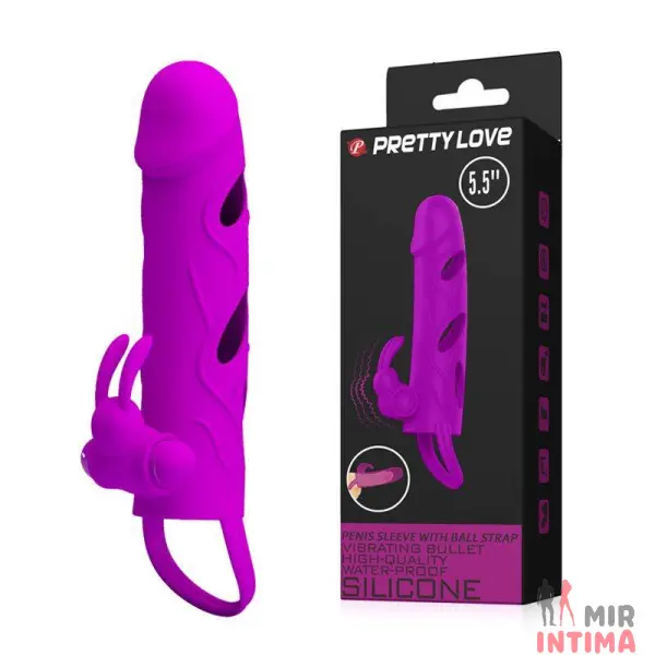 Вибронасадка Pretty Love с эрекционным кольцом и стимулятором клитора - 5 Вибронасадка Pretty Love с эрекционным кольцом и стимулятором клитора - 5