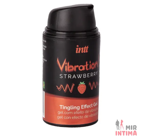 Intt Vibration Strawberry - жидкий вибратор, клубничный, 15 мл - 2 Intt Vibration Strawberry - жидкий вибратор, клубничный, 15 мл - 2