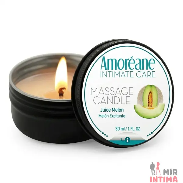 Массажная свеча Amoreane Juicy Melon, 30мл - 4