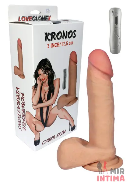 Реалистичный-женский-вибратор-Реалистичный вибратор KRONOS LOVECLONEX 7" (20x4 см) - 5