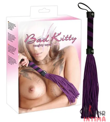 BDSM Плетка ФИОЛЕТОВАЯ Bad Kitty BDSM Плетка ФИОЛЕТОВАЯ Bad Kitty