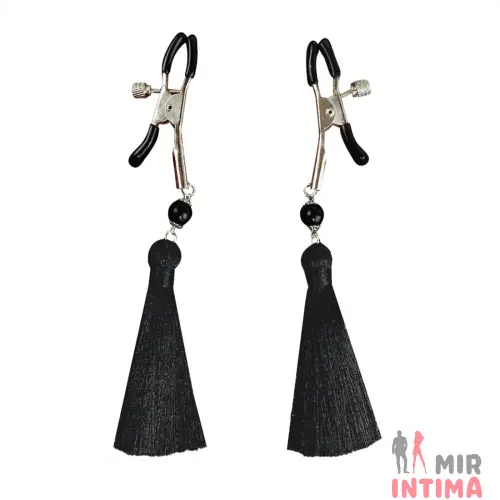 Зажимы для сосков Art of Sex - Nipple clamps Black Tassels