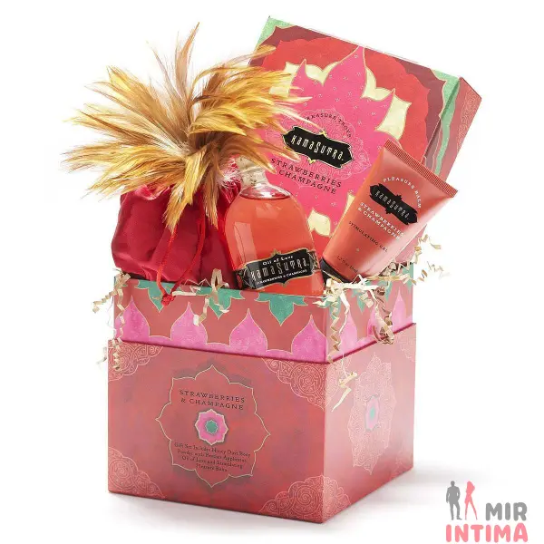 Набор косметики для тела Treasure Kit peasure trove STRAWBERRIES and CHAMPAGNE Kama Sutra - 1