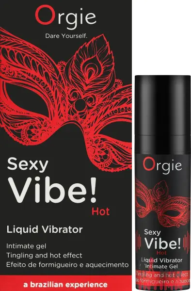 Жидкий вибратор Orgie Sexy Vibe! Hot, 15 мл - 3