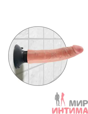 Вибратор с присоской Vibrating Cock Flesh, 17,5х4,8 см
