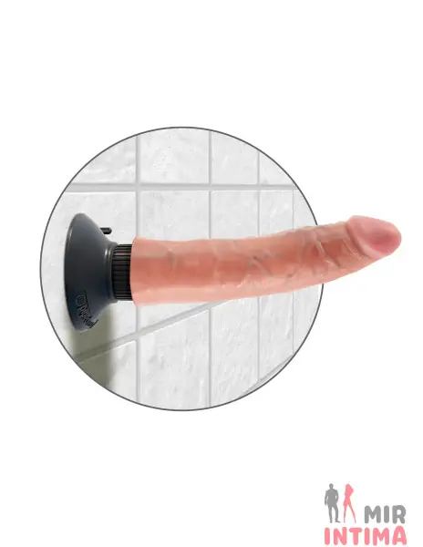 Реалистичный-женский-вибратор-Вибратор с присоской Vibrating Cock Flesh, 17,5х4,8 см - 2