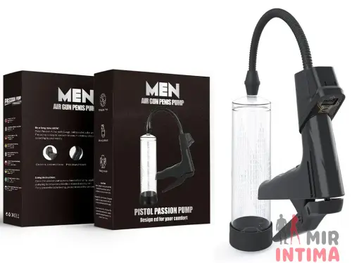 Вакуумная помпа с манометром CANWIN Men Air Gun Penis Pump Вакуумная помпа с манометром CANWIN Men Air Gun Penis Pump