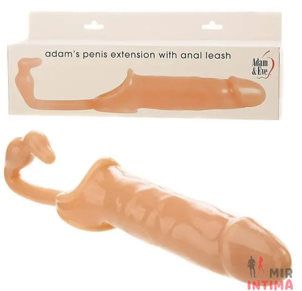 Насадка на пенис с анальным стимулятором Adam S Penis Extension W Anal Leash, 15х5 см - 7 Насадка на пенис с анальным стимулятором Adam S Penis Extension W Anal Leash, 15х5 см - 7