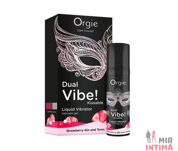 Жидкий вибратор Dual Vibe - Strawberry Gin And Tonic, 15мл - 3