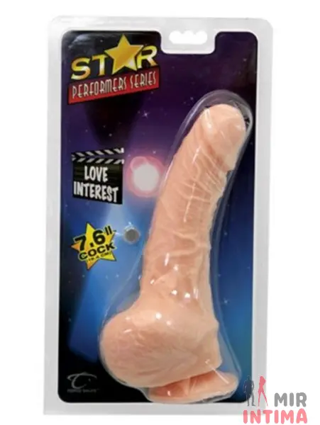 Фаллоимитатор с мошонкой WildFire® Star Performer Series Love Interest, 19,4х4,8 см - 1