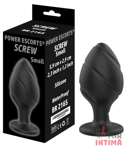 Анальная пробка Screw Small, 6,5х3 см