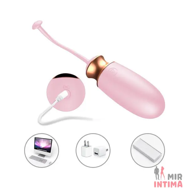 Женская-вибропуля-Виброяйцо с ДУ и функцией подогрева «Vibrating Silicone Love EGG» - 9