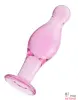 Стеклянная анальная пробка Glass Romance Pink 11,3х3,7 см - 1