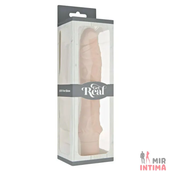 Реалистичный-женский-вибратор-Вибратор Silicon Classic Large Nude, 24Х4,5 см - 7