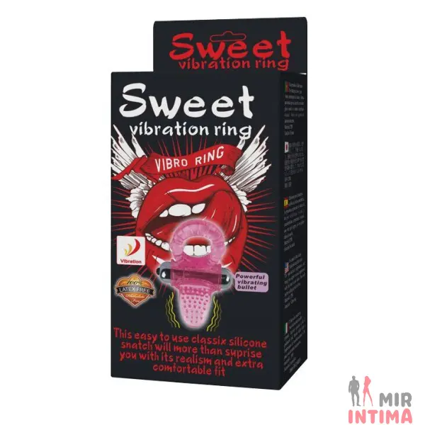 Эрекционное виброкольцо с язычком «Sweet Vibration Ring» - 2