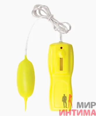 Виброяйцо Glo-Glo a Go-Go Electric Lemon Flicker Tip Vibrating Bullet с подсветкой