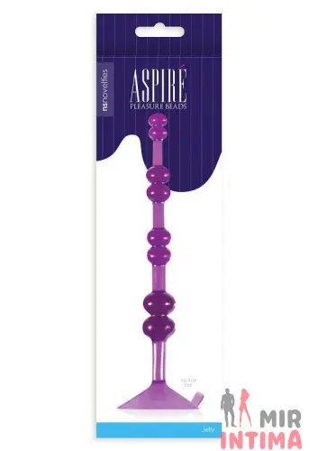 Анальные бусы на присоске Aspire Pleasure, 17X1,5 см