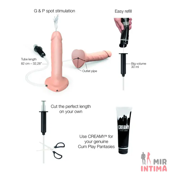 Кончающий фаллоимитатор Strap-On-Me SQUIRTING, размер L - 2