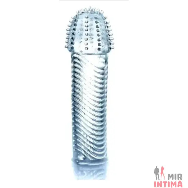 Ребристая удлиняющая насадка-презерватив Penis Sleeve - 2 Ребристая удлиняющая насадка-презерватив Penis Sleeve - 2