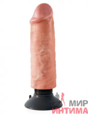 Реалистичный-женский-вибратор-Реалистичный вибратор Pipedream Vibrating Cock Flesh, 15,4х4,8 см.