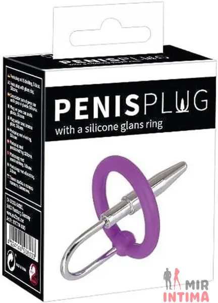 Плаг для уретры с силиконовым кольцом под головку «Penis Plug» - 3 Плаг для уретры с силиконовым кольцом под головку «Penis Plug» - 3