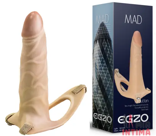 Фаллопротез поясной на резинках EGZO MAD 18х4 Фаллопротез поясной на резинках EGZO MAD 18х4