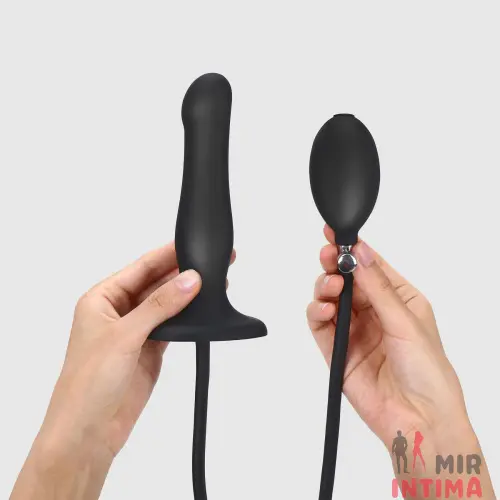 Надувной фаллоимитатор Strap-On-Me INFLATABLE DILDO PLUG - NOIR, шарик внутри, диаметр до 6 см Надувной фаллоимитатор Strap-On-Me INFLATABLE DILDO PLUG - NOIR, шарик внутри, диаметр до 6 см