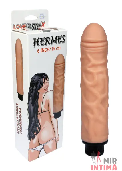 Реалистичный-женский-вибратор-Вибратор HERMES-LOVECLONEX 6", 20х4см - 2