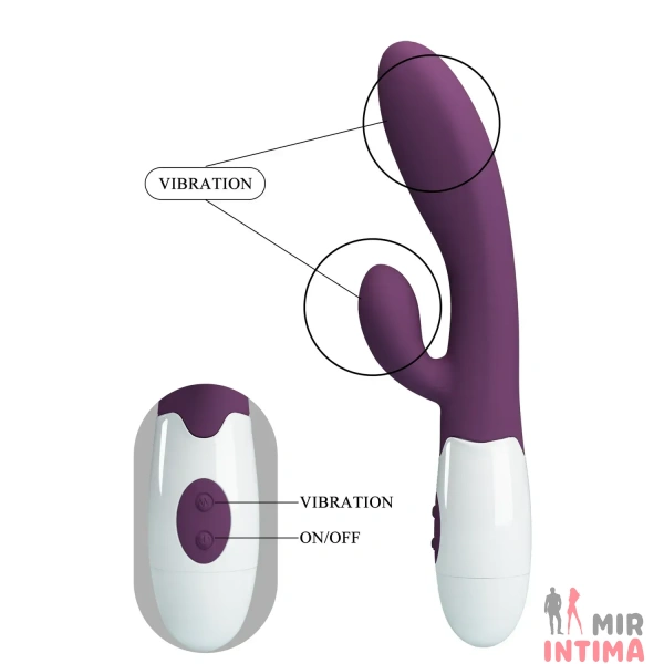 MIBI-014263-A2-Гелевый-и-силиконовый-женский-вибратор - 3 Гелевый-и-силиконовый-женский-вибратор-Вибромассажер Pretty Love ALVIS, силикон, 30 режимов, фиолетовый - 3