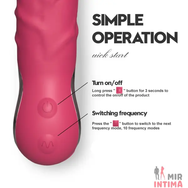 Реалистичный-женский-вибратор-Реалистичный силиконовый массажер Vibrator PINK, водонепроницаемый. - 10