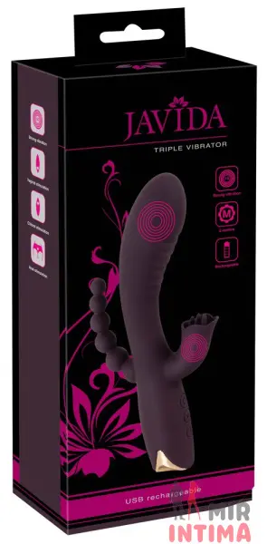 Двойной-женский-вибратор-Стимулятор Javida Vibe Triple универсальный - 8