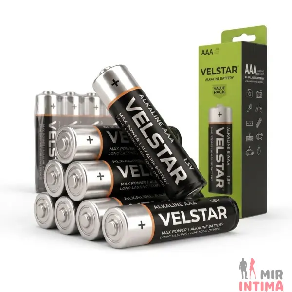Батарейка щелочная VELSTAR Akaline LR03 AAA - 2 Батарейка щелочная VELSTAR Akaline LR03 AAA - 2