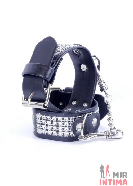 Стильные наручники со стразами Fetish Boss Series - 3