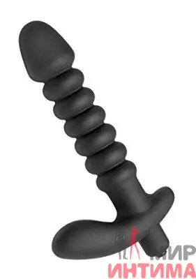 Анальний вібратор Prostatic Play Quest Ribbed, 14 х 3.6 см.