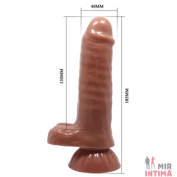 Реалистичный-женский-вибратор-Вибратор с подвижной структурой Beautiful Maddox 7,3'' - 2