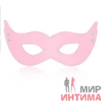 Таинственная маска из розовой эко-кожи