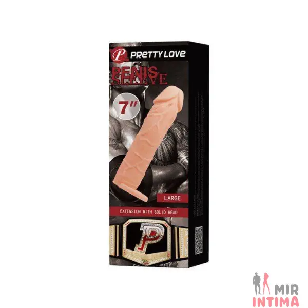 Удлиняющая насадка PENIS SLLIVE 7" с кольцом для мошонки - 5 Удлиняющая насадка PENIS SLLIVE 7" с кольцом для мошонки - 5