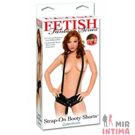 Страпон-шорты на подтяжках Booty, 13X3,5 см Страпон-шорты на подтяжках Booty, 13X3,5 см