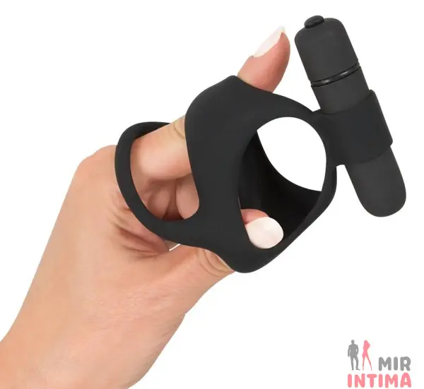 Виброкольцо BLACK VELVETS для пениса и мошонки - 1 Виброкольцо BLACK VELVETS для пениса и мошонки - 1
