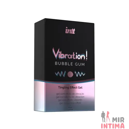 Жидкий вибратор Intt Vibration Bubble Gum, со вкусом жвачки, 15 мл Жидкий вибратор Intt Vibration Bubble Gum, со вкусом жвачки, 15 мл