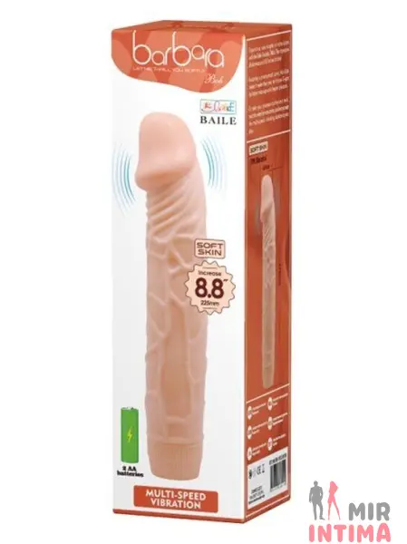 Реалистичный-женский-вибратор-Вибратор реалистик "BARBARA BOB DILDO", 22,5x4,5 см - 3