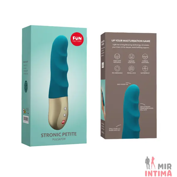 Гелевый-и-силиконовый-женский-вибратор-Мини-пульсатор Fun Factory STRONIC PETITE, силикон, 17 см - 7