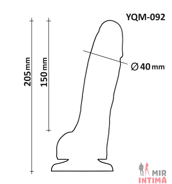 Фаллоимитатор с мошонкой на присоске OYO, 20.5x4 см - 5 Фаллоимитатор с мошонкой на присоске OYO, 20.5x4 см - 5
