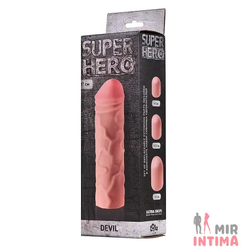 Удлиняющая насадка SUPER HERO Devil, 17х4.5 см Удлиняющая насадка SUPER HERO Devil, 17х4.5 см