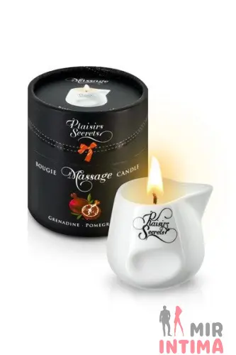 Массажная свеча Plaisirs Secrets Pomegranate, керамический сосуд, 80 мл