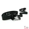 Лакированный ошейник с поводком - Diamond Leash and Collar Set - 2 Лакированный ошейник с поводком - Diamond Leash and Collar Set - 2
