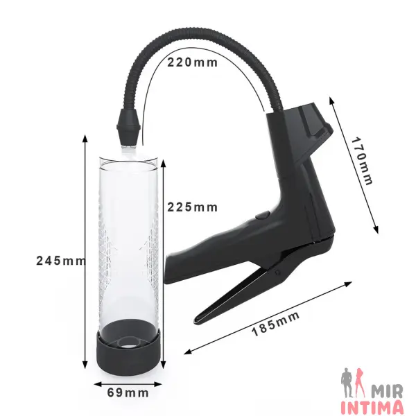 Вакуумная помпа с манометром CANWIN Men Air Gun Penis Pump - 2 Вакуумная помпа с манометром CANWIN Men Air Gun Penis Pump - 2