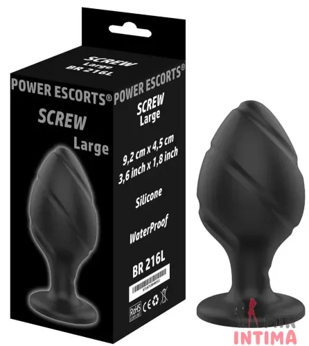 Анальная пробка Screw Large, 9,5x4,5 см Анальная пробка Screw Large, 9,5x4,5 см