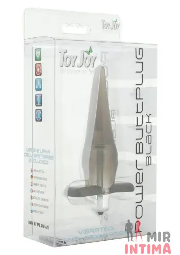 Анальная пробка с вибрацией Power Buttplug, 9,5X3,5 см