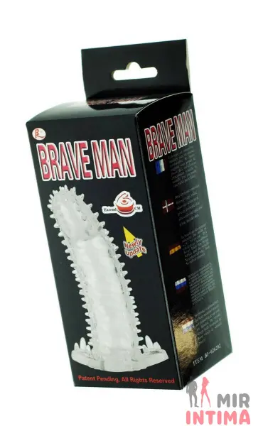 Насадка на пенис ВRAVE MAN - 8 Насадка на пенис ВRAVE MAN - 8
